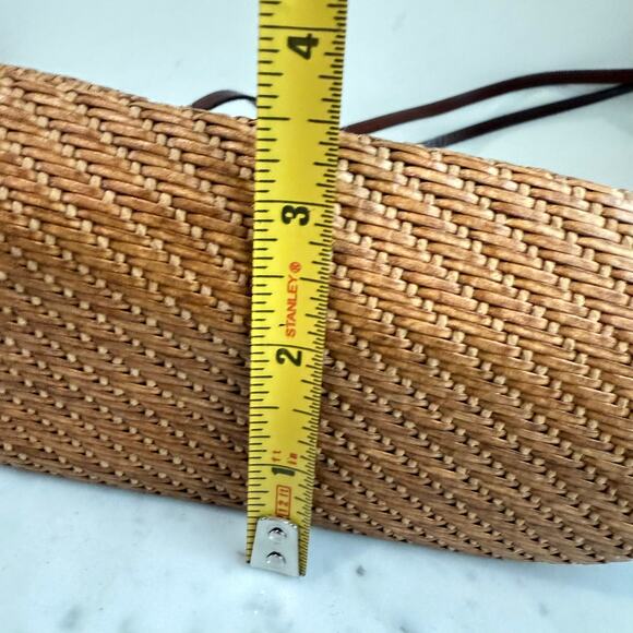 Talbots Italian Woven Straw Tote Bag w/ Leather Trim Made in Italy - Picture 10 of 10